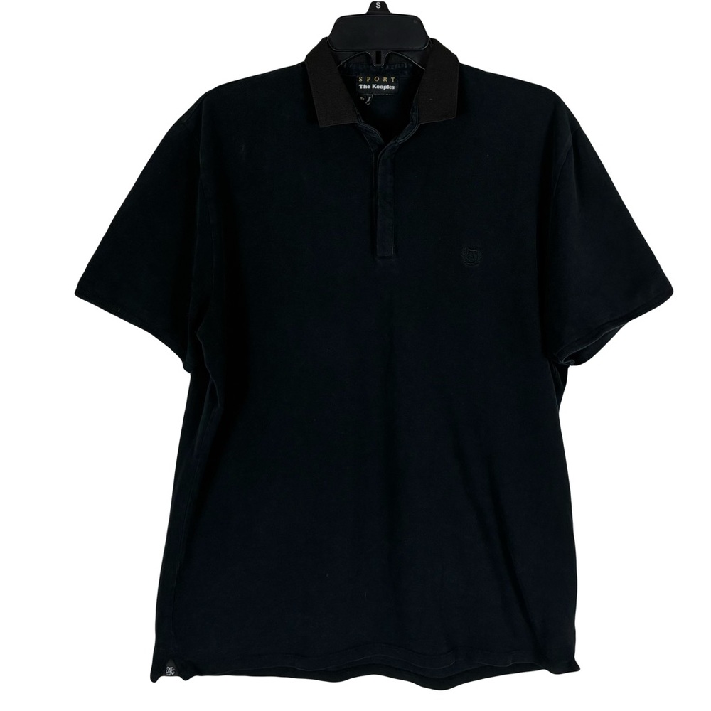Sport The Kooples Black Cotton Polo T-Shirt Men’s XL Short Sleeve